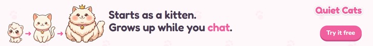 Quiet Cats 728x90 ad